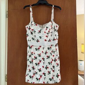 For Love and Lemons Roses White Corset Mini Dress